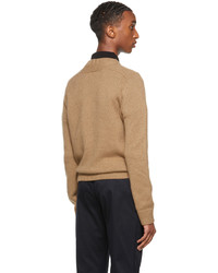Saint Laurent Brown Wool Raglan Sweater