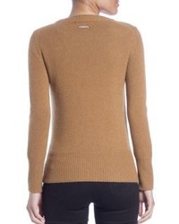 Burberry Camel Cashmere Knit Sweater