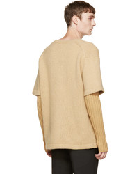 Opening Ceremony Camel Double Layer Crewneck
