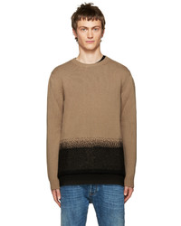 Valentino Camel Felted Wool Sweater