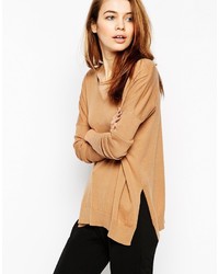 Asos Collection V Neck Sweater With Side Splits