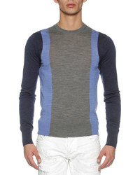 DSQUARED2 Colorblock Wool Sweater
