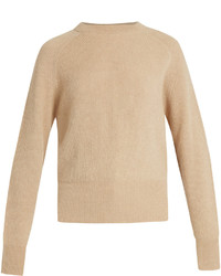 The Row Lenni Crew Neck Ribbed Knit Sweater
