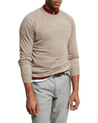 Brunello Cucinelli Linen Cotton Raglan Sweatshirt