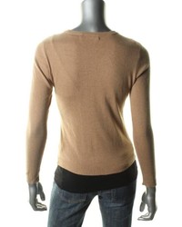 Ralph Lauren New Tan Cashmere Long Sleeves Crew Neck Pullover Sweater Top S Bhfo