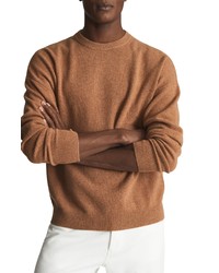 Reiss Parks Wool Crewneck Sweater In Camel At Nordstrom