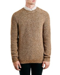 Topman Ribbed Crewneck Sweater