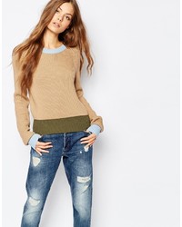 Sportmax Code Knitted Sweater In Camel