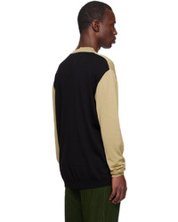 Uma Wang Tan Black Duotone Sweater