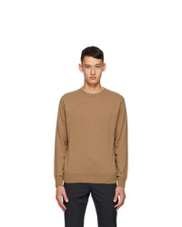 Dunhill Tan Cashmere Crewneck Sweater