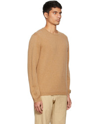 Salie 66 Tan Cashmere Dakota Crewneck Sweater