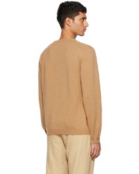 Salie 66 Tan Cashmere Dakota Crewneck Sweater