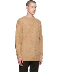 AMOMENTO Tan Crewneck Sweater