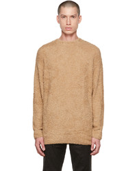 AMOMENTO Tan Crewneck Sweater