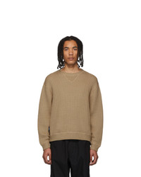 AFFIX Tan Wool Waffle Knit Sweater