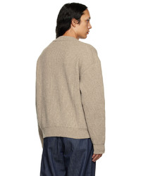 LE17SEPTEMBRE Taupe Crewneck Sweater