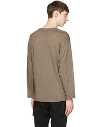 Christian Dada Taupe Linen Pullover