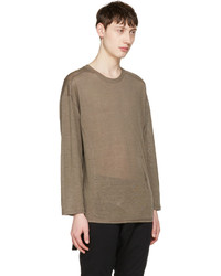 Christian Dada Taupe Linen Pullover