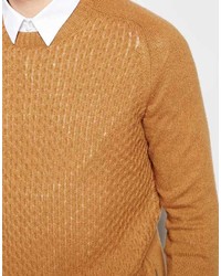 Peter Werth Textured Knitted Crew Neck Sweater