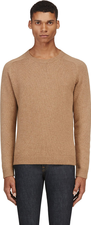 Valentino Tan Camel Hair Classic Sweater | Where to buy & how to wear