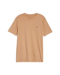 AllSaints Brace Tonic Slim Fit Crewneck T Shirt In Cord Brown At Nordstrom