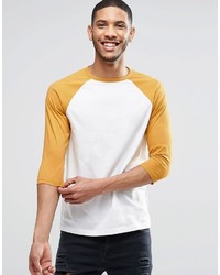Asos Brand 34 Sleeve T Shirt With Contrast Raglan