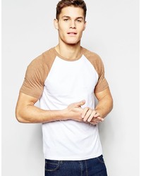 Asos Brand T Shirt With Contrast Raglan Sleeves