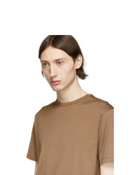 Sunspel Brown Pima Cotton Classic T Shirt