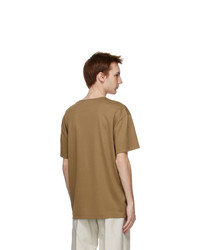 Lemaire Brown Rib Jersey T Shirt