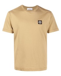 Stone Island Compass Patch Cotton T Shirt