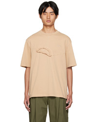 Feng Chen Wang Khaki Double Collar T Shirt