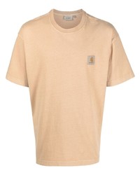 Carhartt WIP Plain Logo Patch Cotton T Shirt