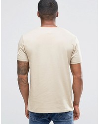 Asos T Shirt With Crew Neck In Beige