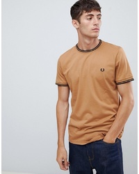 Fred Perry Twin Tipped T Shirt In Camel