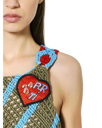 Peter Pilotto Crocheted Cotton Crop Top W Patch