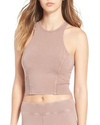 Washed Stretch Cotton Crop Top