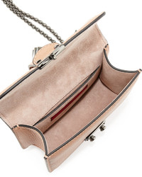 Valentino Garavani Lock Micro Mini Shoulder Bag Beige