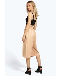 Boohoo Mary Suedette Wide Leg Culotte