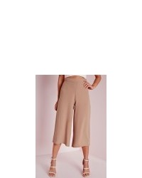 Missguided Crepe Culottes Camel