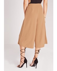 Missguided Woven Culottes Camel