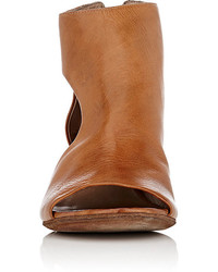 Marsèll Asymmetric Cutout Leather Ankle Boots