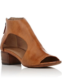 Marsèll Asymmetric Cutout Leather Ankle Boots