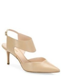 Tan Cutout Leather Heeled Sandals