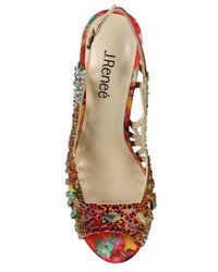 J. Renee Tahira Embellished Cutout Sandal