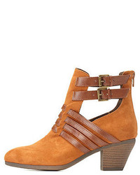 Qupid Double Buckle Cut Out Bootie