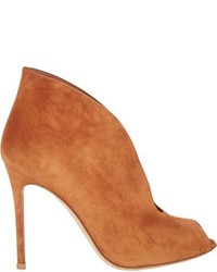 Gianvito Rossi Split Front Ankle Boots Brown