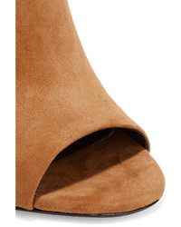 Tom Ford Cutout Suede Sandals Tan