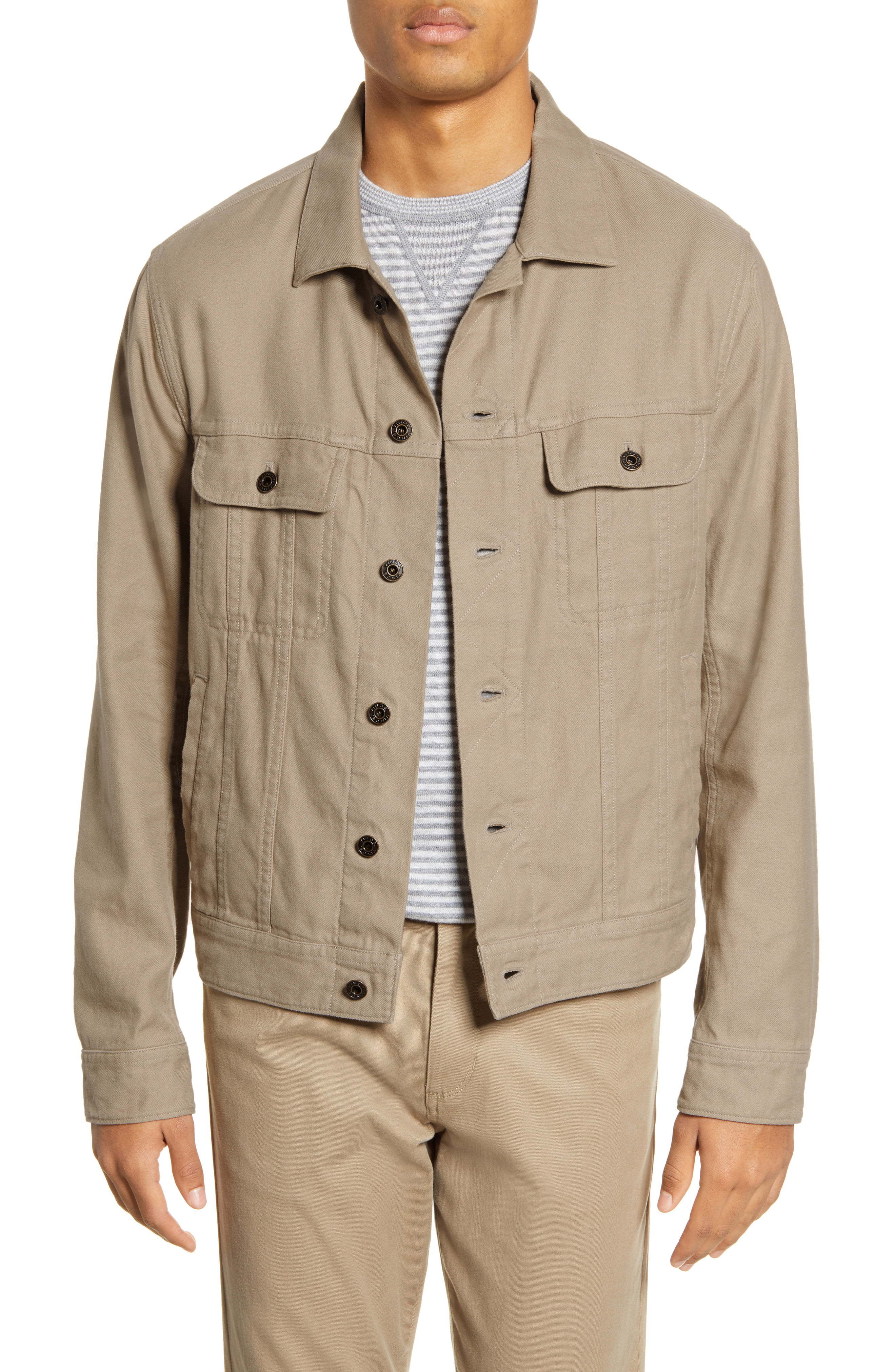 Vince Slim Fit Linen Cotton Trucker Jacket, $182 | Nordstrom | Lookastic