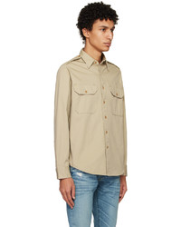 Polo Ralph Lauren Khaki Gart Dyed Denim Shirt