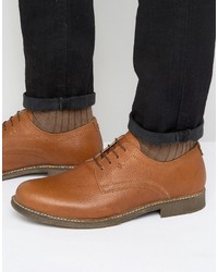 Red Tape Derby Shoes In Milled Tan